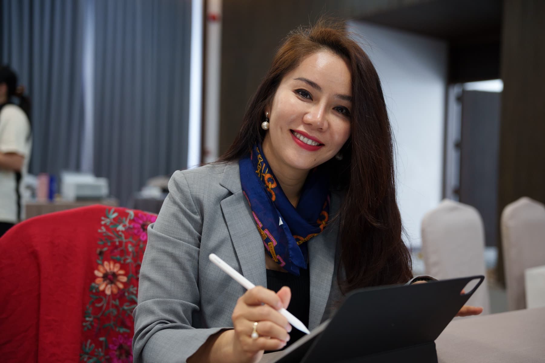 Trainer Lê Kim Sang trong giờ làm việc